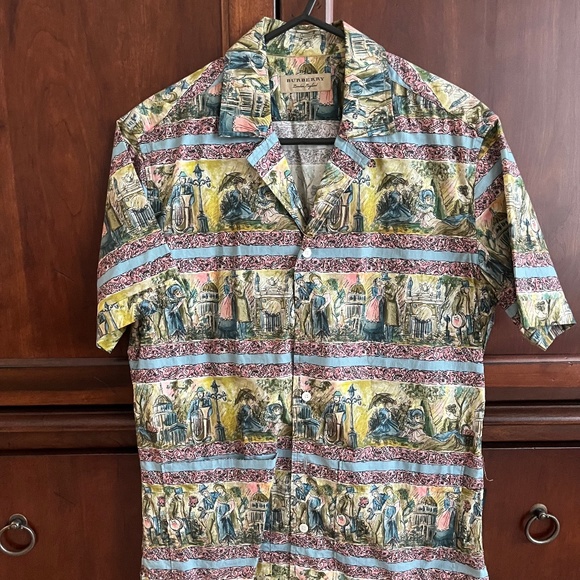 Burberry Mens Short Sleeve Button Down Shirt - Picture 1 of 5